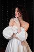 Short satin wedding dress